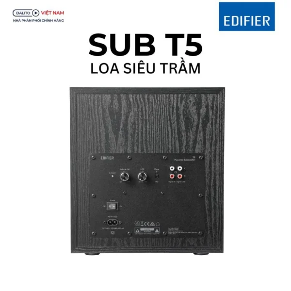 Loa máy tính subwoofer EDIFIER T5, màu đen - Hình ảnh 4